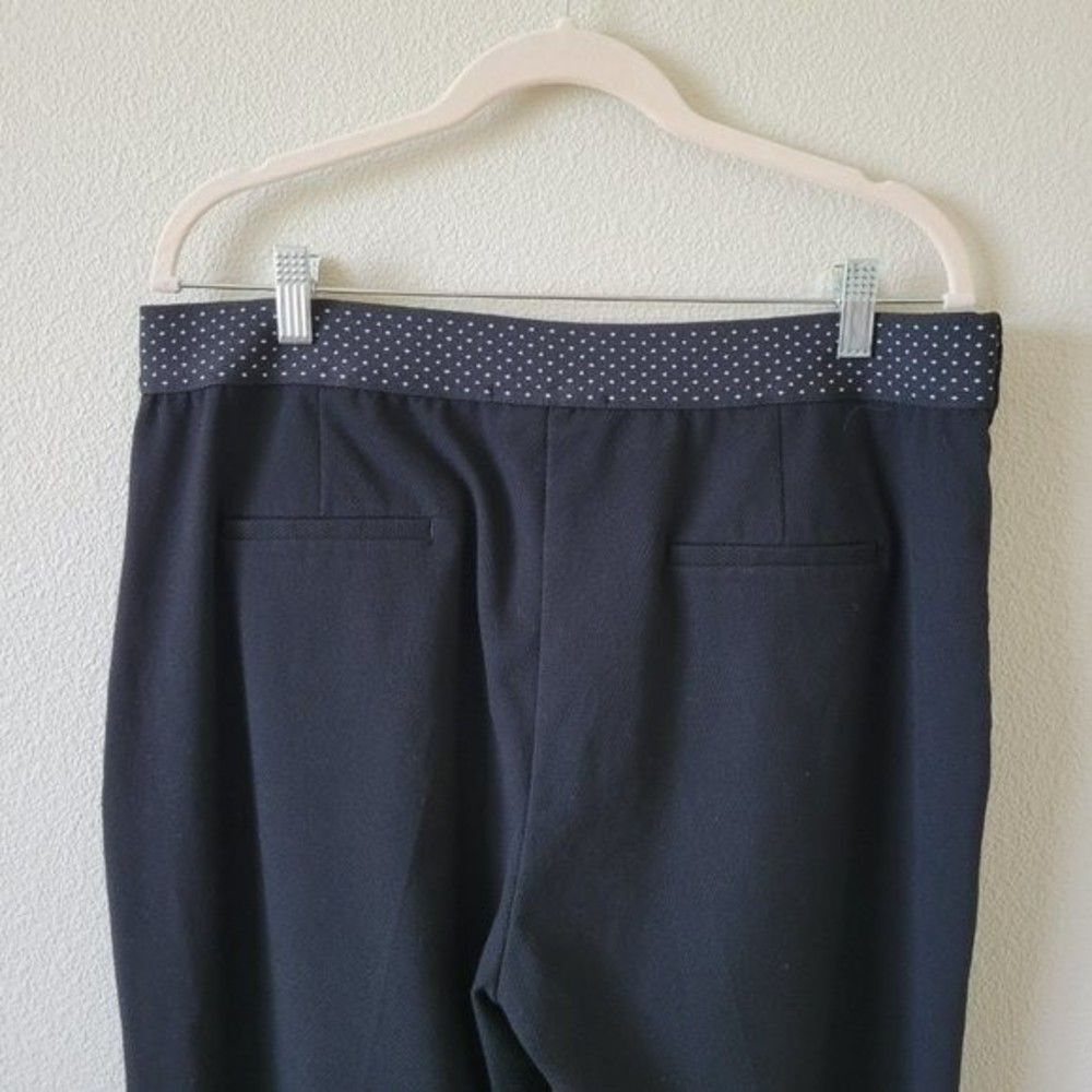 ZARA Black Textured Chino Pants Size XXL Ankle Cuffed Stretchy Elevated Casual - Picture 5 of 9